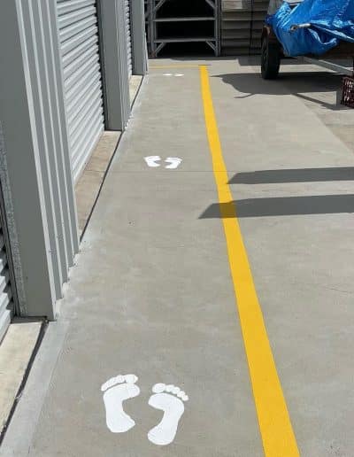 safe walkway line marking