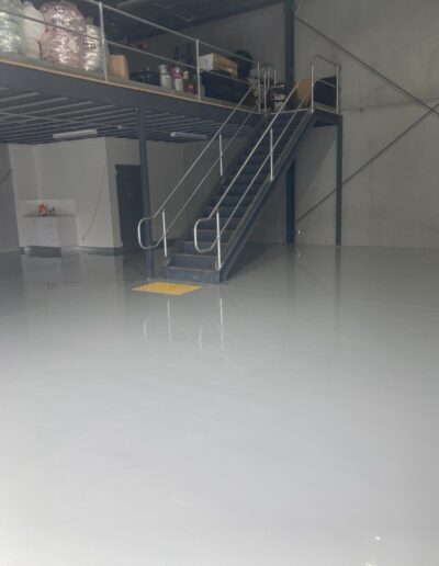 commerical epoxy flooring in workshop