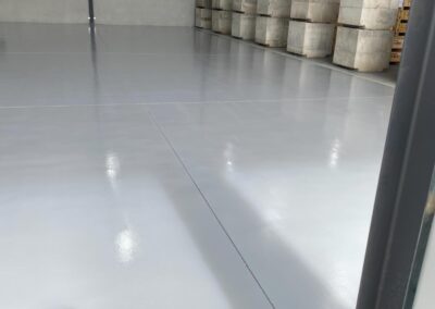 grey epoxy flooring commercial workshop maitland