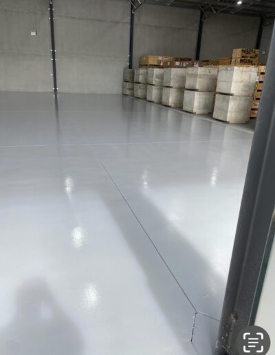grey epoxy flooring commercial workshop maitland