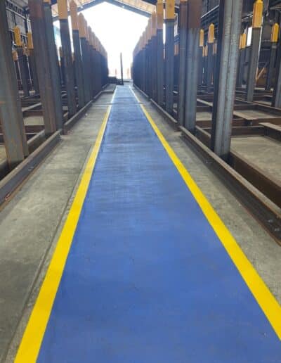 line marking industrial shed safe pathways