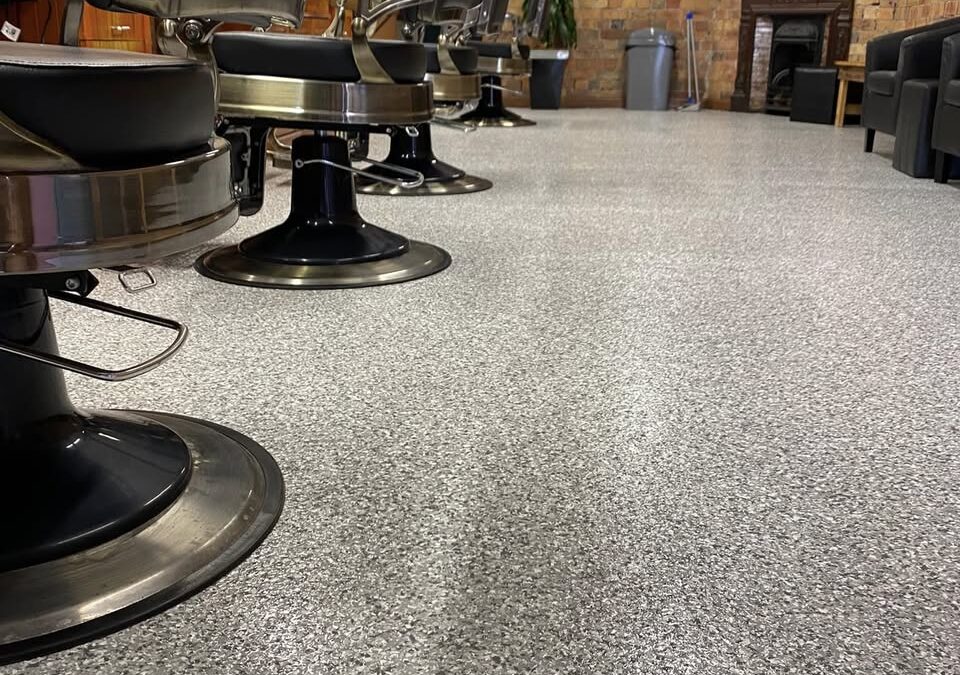 A Bold New Commercial Epoxy Floor For HighStreet Barber